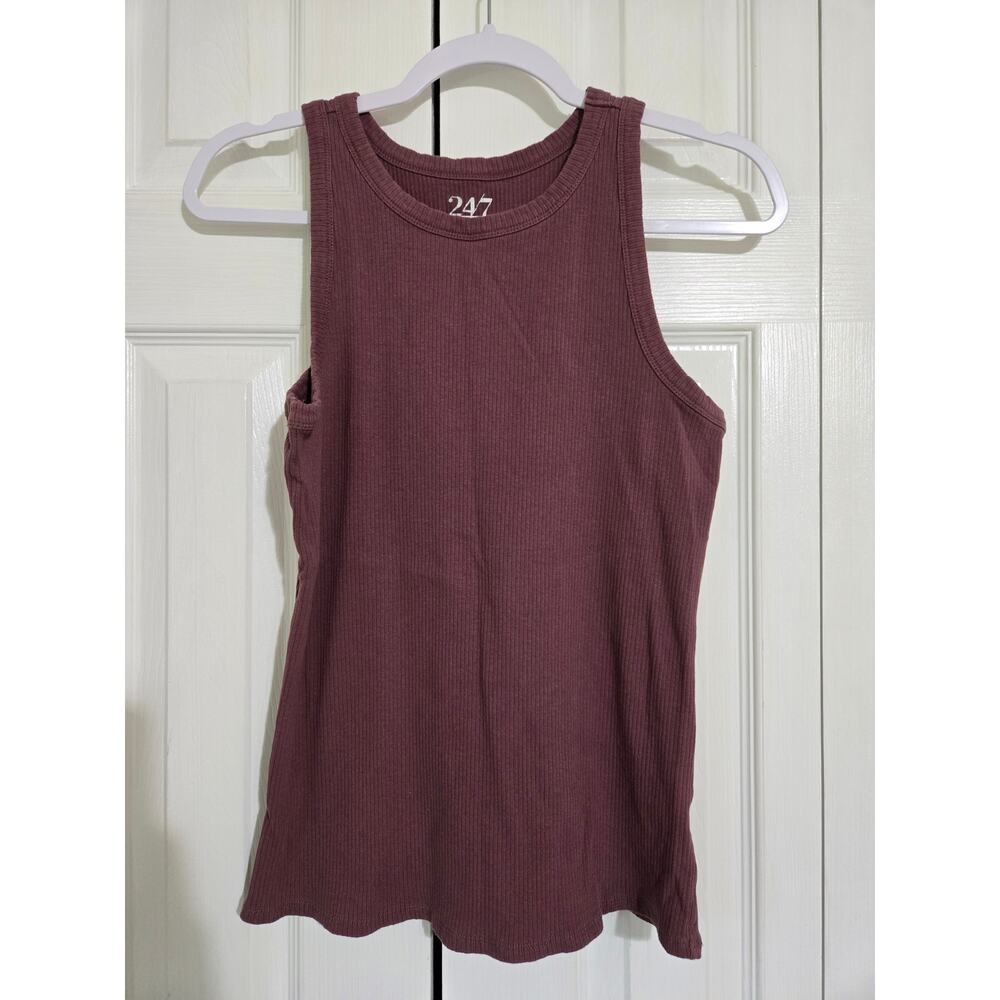 24/7 by maurices xl women's mauve ribbed tank top